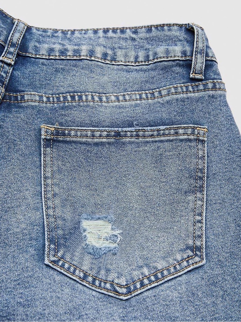 Flamingals Mid Rise Distressed Raw Hem Straight Leg Cropped Summer Pants L Ps7-8 - Picture 4 of 5
